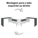 Escrivaninha em L pés metálicos 6133 + Gaveteiro New