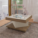 Mesa De Centro Decorativa Para Sala de Estar Saara Pinho Off White